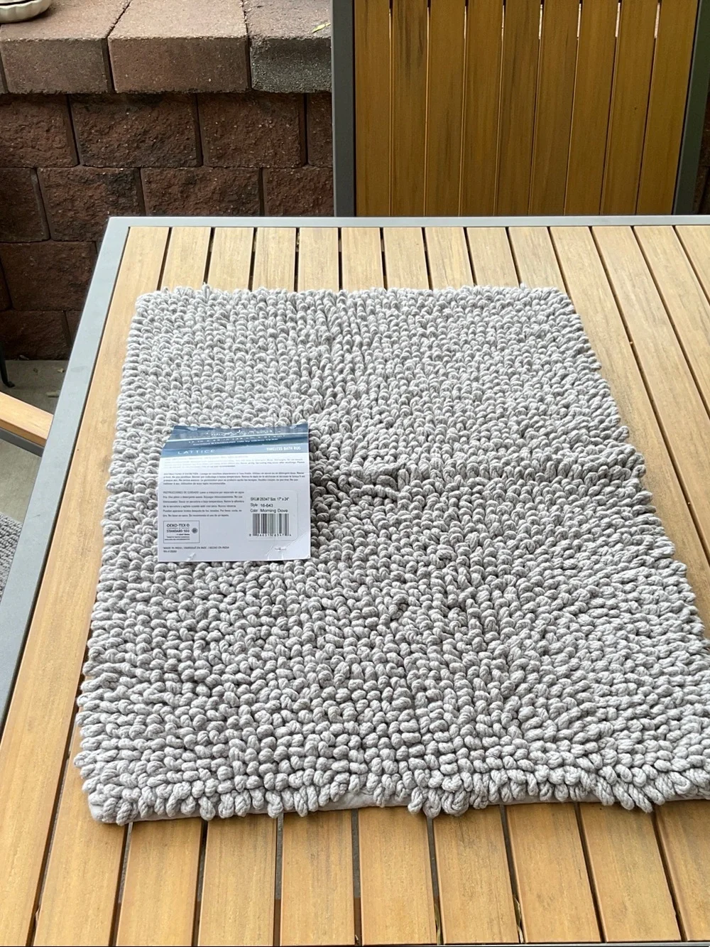 Timeless Bath Rug - Light Gray, 17 X 24 inches, NWT